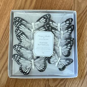 NEW Monique Lhuillier + Pottery Barn Kids Feather Butterflies black set‎ of 10